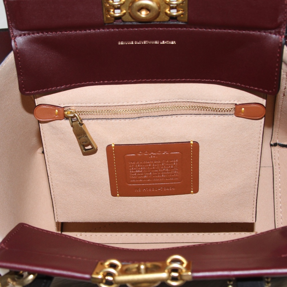 Nwt Coach 1941 Troupe Tote In Colorblock In Cranb… - image 8